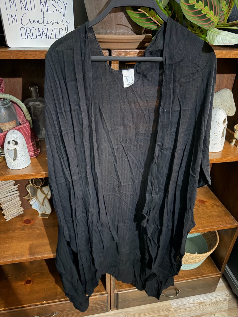 Time & Tru Black Cardigan